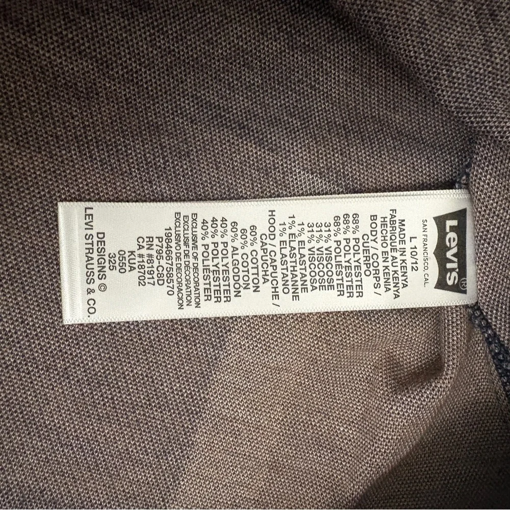 Levi's Kids Navy and Gray Plaid Hooded Shirt